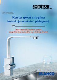 Karta Gwarancyjna - baterie zlewozmywakowe ... - Serwis - Comitor