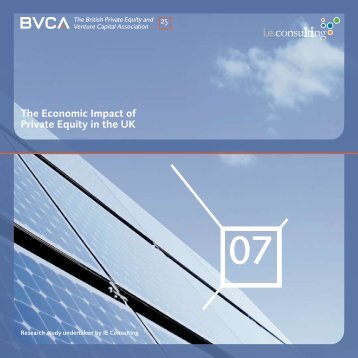 The Economic Impact of Private Equity in the UK - BVCA admin