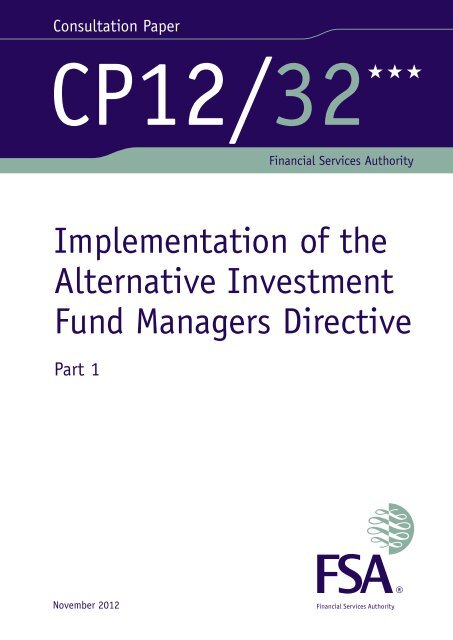 CP12/32: Implementation of the Alternative ... - BVCA admin