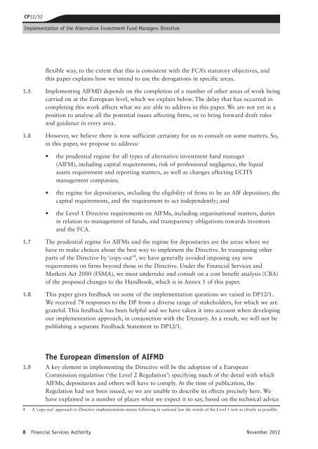 CP12/32: Implementation of the Alternative ... - BVCA admin