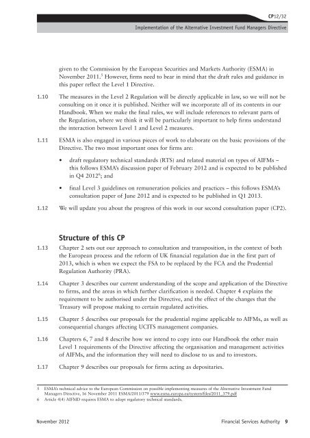 CP12/32: Implementation of the Alternative ... - BVCA admin