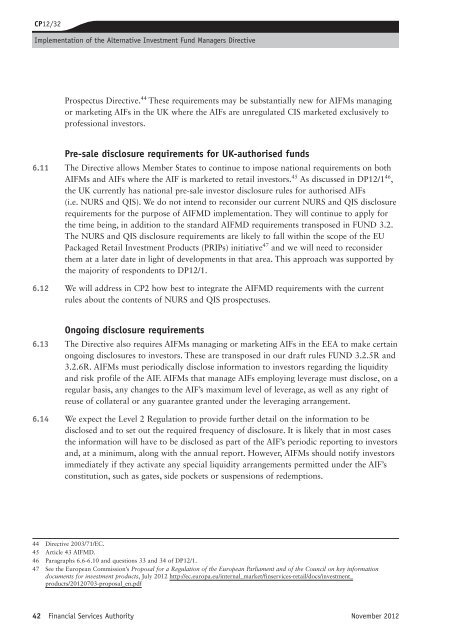 CP12/32: Implementation of the Alternative ... - BVCA admin