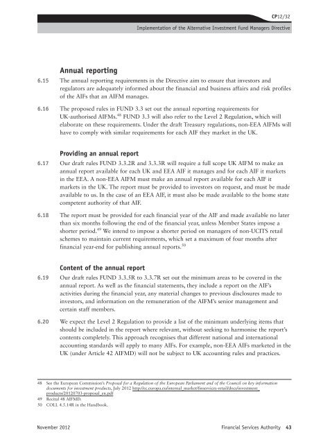 CP12/32: Implementation of the Alternative ... - BVCA admin