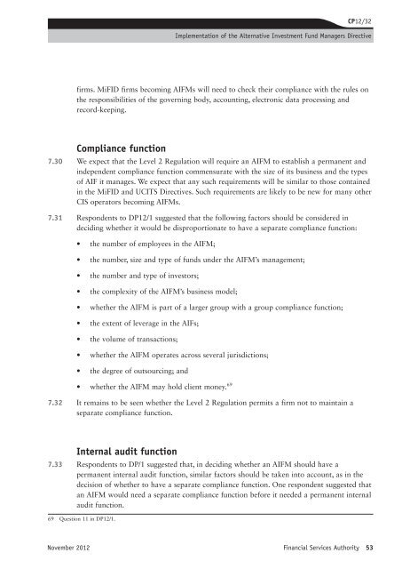 CP12/32: Implementation of the Alternative ... - BVCA admin