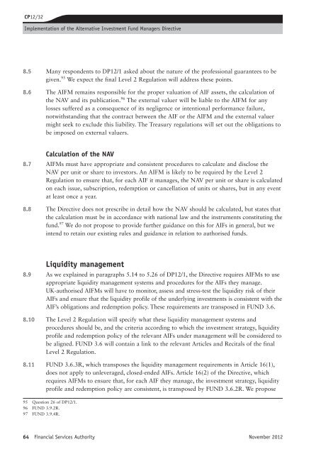 CP12/32: Implementation of the Alternative ... - BVCA admin