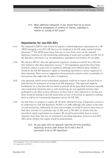 CP12/32: Implementation of the Alternative ... - BVCA admin