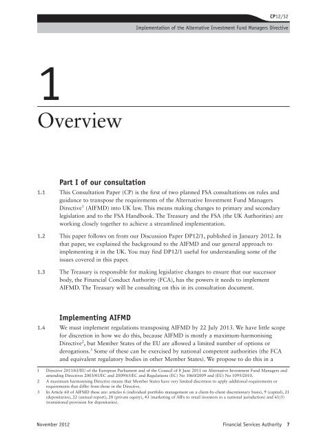 CP12/32: Implementation of the Alternative ... - BVCA admin