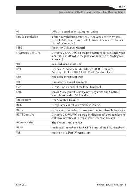 CP13/9 Implementation of the Alternative Investment ... - BVCA admin