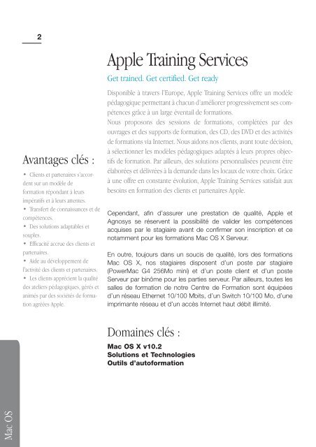 Catalogue des formations - Apple