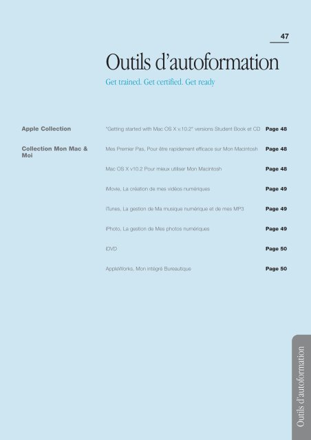 Catalogue des formations - Apple