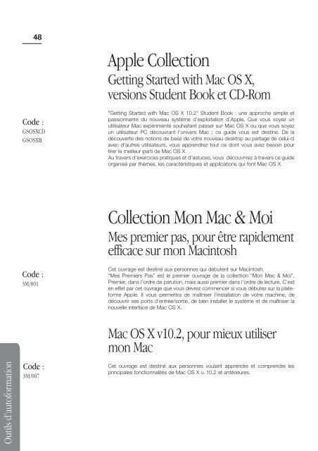 Catalogue des formations - Apple