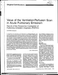 Value of the ventilation / perfusion scan in acute pulmonary ...