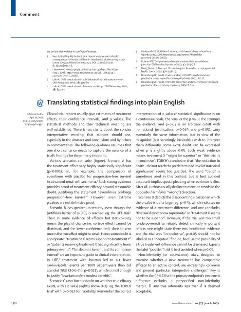 Translating statistical findings into plain English - John Stroger ...