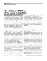 The History and Meaning of the Journal Impact Factor