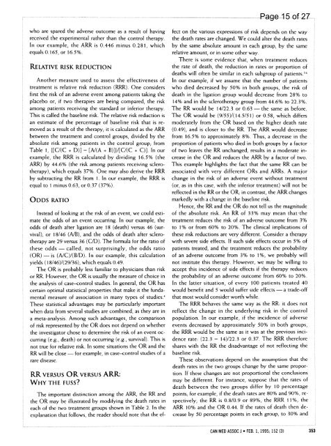 CMAJ 1995 Basic Statistics for Clinicians