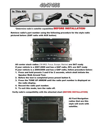 Determine radio's satellite capabilities BBEEFFOORREE ...