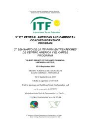 Resumen Ponencias 3rd ITF CENTRAL ... - Coaching - ITF