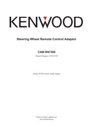 Steering Wheel Remote Control Adaptor - Kenwood.eu