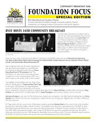SPECIAL EDITION - Blue Valley Educational Foundation