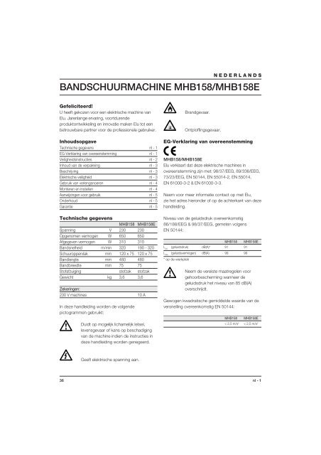 MHB158 MHB158E - Service