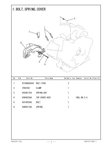 1.BOLT,SPRING,COVER - Hitachi Powertools