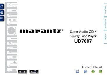 Owner's Manual in English - Marantz US | Home