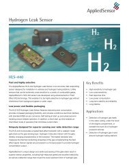 AppliedSensor Hydrogen Leak Sensor HLS-440 Specifications