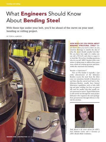 What Engineers Should Know About Bending Steel - Modern Steel ...