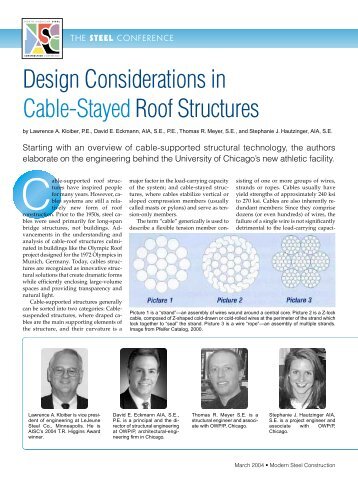 Design Considerations in Cable-Stayed Roof Structures(2) - AISC