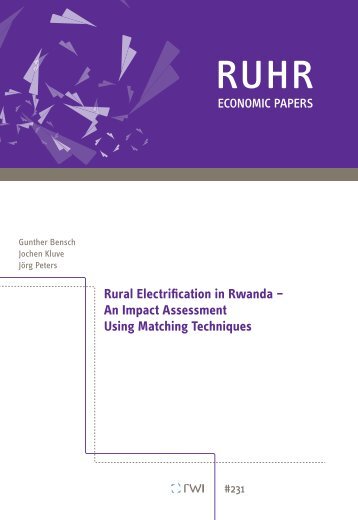 Rural Electrification in Rwanda – An Impact Assessment Using ...