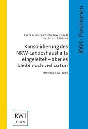 RW I:Positionen - Rheinisch-Westfälisches Institut für ...