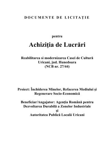 Achiziţia de Lucrări - arddzi