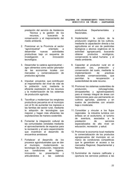 Esquema de Ordenamiento Territorial - Velez ... - CDIM - ESAP