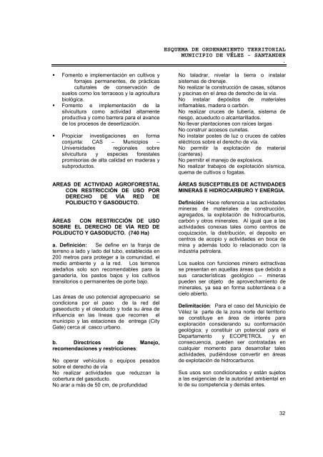 Esquema de Ordenamiento Territorial - Velez ... - CDIM - ESAP