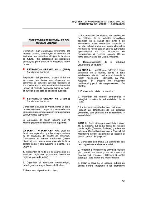 Esquema de Ordenamiento Territorial - Velez ... - CDIM - ESAP