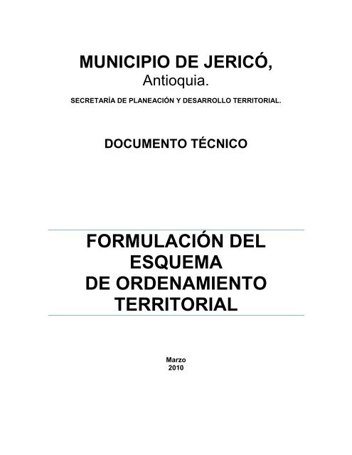Jerico - Antioquia - EOT - CDIM - ESAP