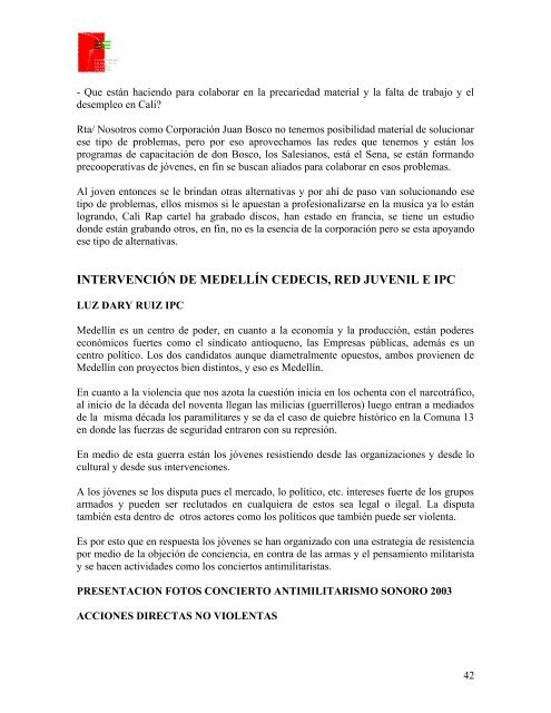 Identidad y exclusión social juvenil - CDIM - ESAP