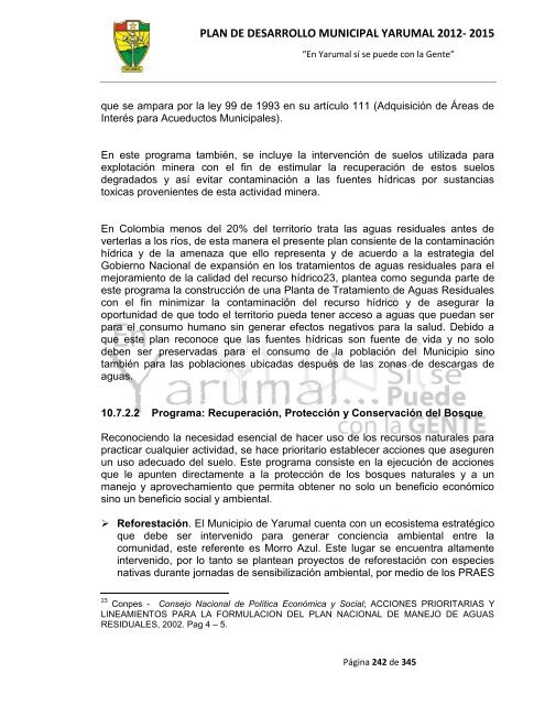 plan de desarrollo municipal yarumal 2012- 2015 - CDIM - ESAP