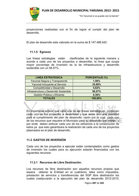 plan de desarrollo municipal yarumal 2012- 2015 - CDIM - ESAP