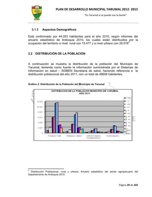 plan de desarrollo municipal yarumal 2012- 2015 - CDIM - ESAP