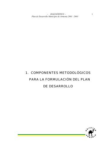 PD-Armenia-Quindío-2001-2003-Diagnóstico 1- Formulación del Plan