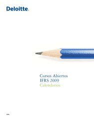 Cursos Abiertos IFRS 2009 Calendarios - Deloitte