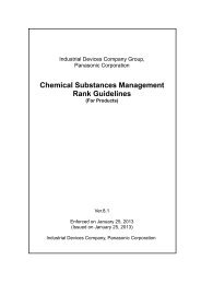 Chemical Substances Management Rank Guidelines ... - Panasonic