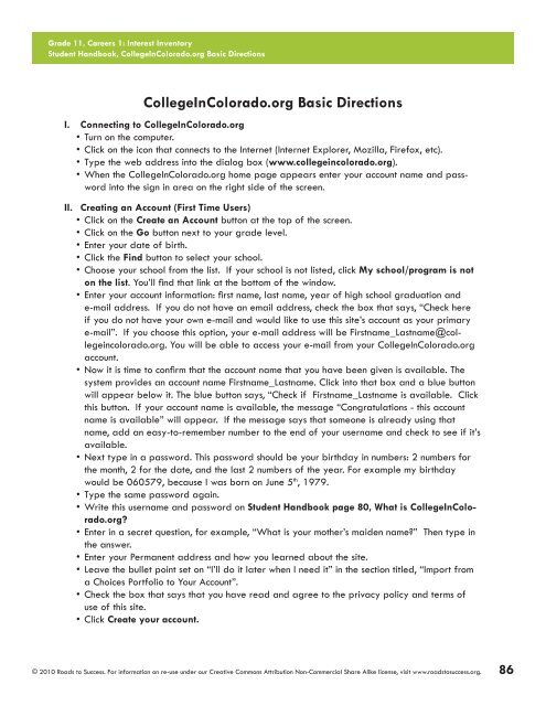 Facilitator's Guide: - College in Colorado