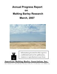 Annual Progress Report on Malting Barley Research March, 2007