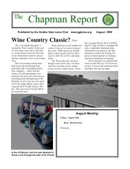 Chapman Report - Golden Gate Lotus Club