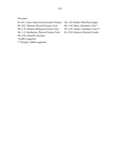 Annual Progress Report on Malting Barley Research March, 2002