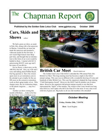 Chapman Report - Golden Gate Lotus Club