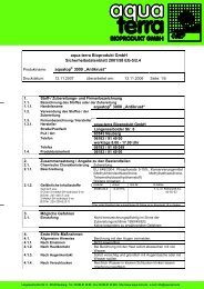 Sicherheitsdatenblatt als PDF ansehen - aqua-terra Bioprodukt Gmbh