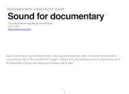 Sound for Documentary